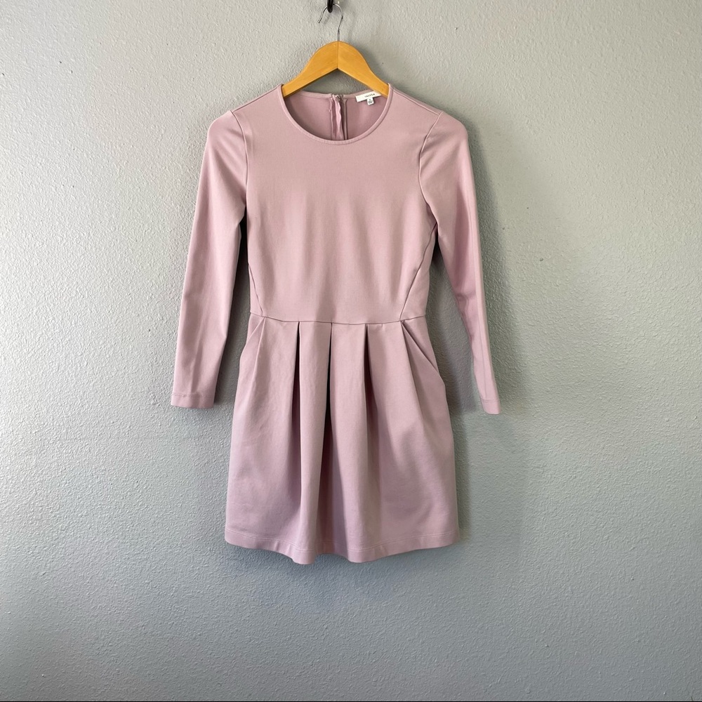 Aritzia / Wilfred lavender long sleeve mini dress size 4